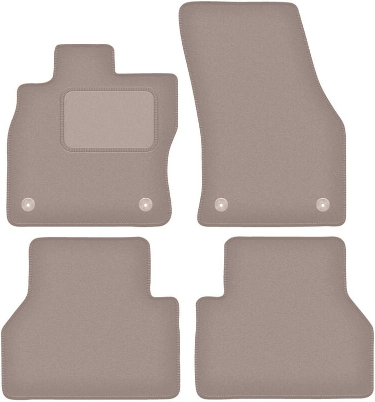 Beige Veloursmatten für: Volkswagen Caddy IV Kombivan (2020-)