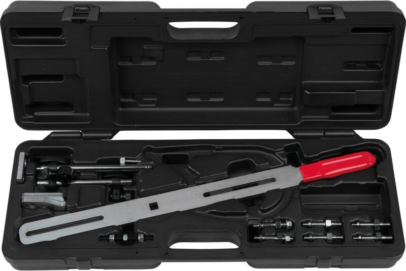 KS-Tools 150.2435 Zweimassenschwungrad Prüfwerkzeu g ohne Winkelgradscheibe und Messuhr, 15-tlg.