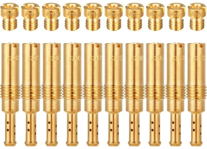 SNQ - Ensemble de 20 jets de carburateur (10 jets principaux de carburateur et 10 jets pilotes lents), accessoires de ca...