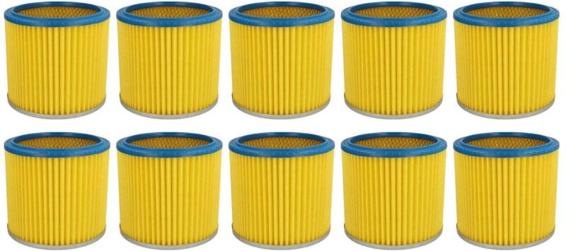 Thumbnail - 10x Faltenfilter kompatibel mit Aqua Vac Super 40, 30, 760, 22, 615 S1, 615 S2 Staubsauger - Filter, Patronenfilter, bla...