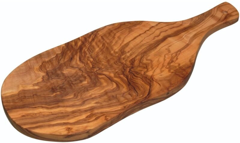 KitchenCraft: Welt der Aromen - Schneide- und Servierbrett aus Holz de Olivenholz Rustikal, 30 x 17 cm