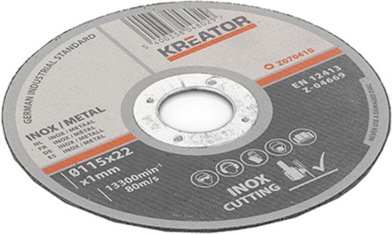 Pack. 6 feine Trennscheiben aus Edelstahl 115x1mm krt070410 kreator