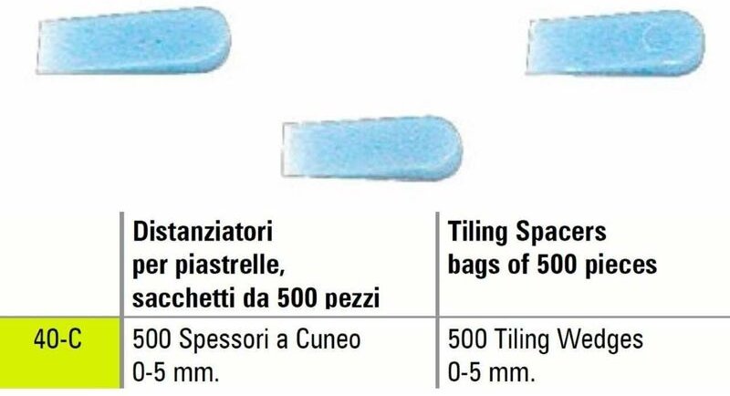 FLIESENTRENNER KEILE SIGMA 40-C 500-TEILIGE TASCHEN DICKE mm 0 - 5