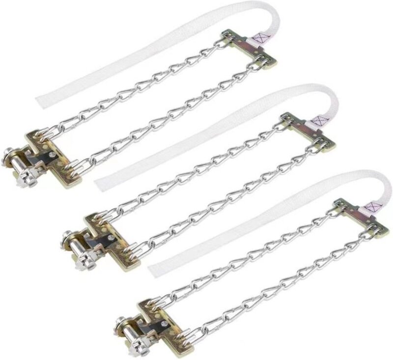 Anti-Rutsch-Reifenkette, 3-teilige Stahl-Anti-Rutsch-Kette für Auto-Schneeschlammkette(235-265mm)