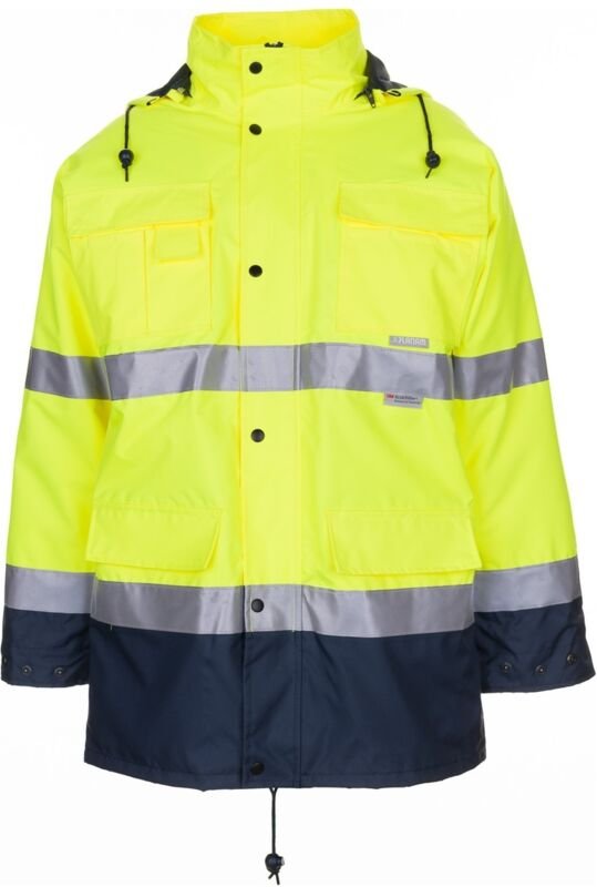 Warnschutz Parka 2057 Atmungsaktiv Gelb/Marine Gr. s - Planam