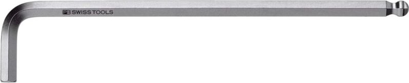 Pb Swiss Tools - 6-kant-Winkelschraubendreher, lang verchromt 1/20 Zoll