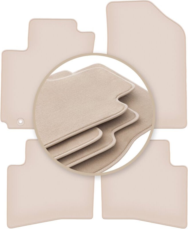 Beige PREMIUM-Matten für: Hyundai i20 II Coupé, Fließheck 2014-