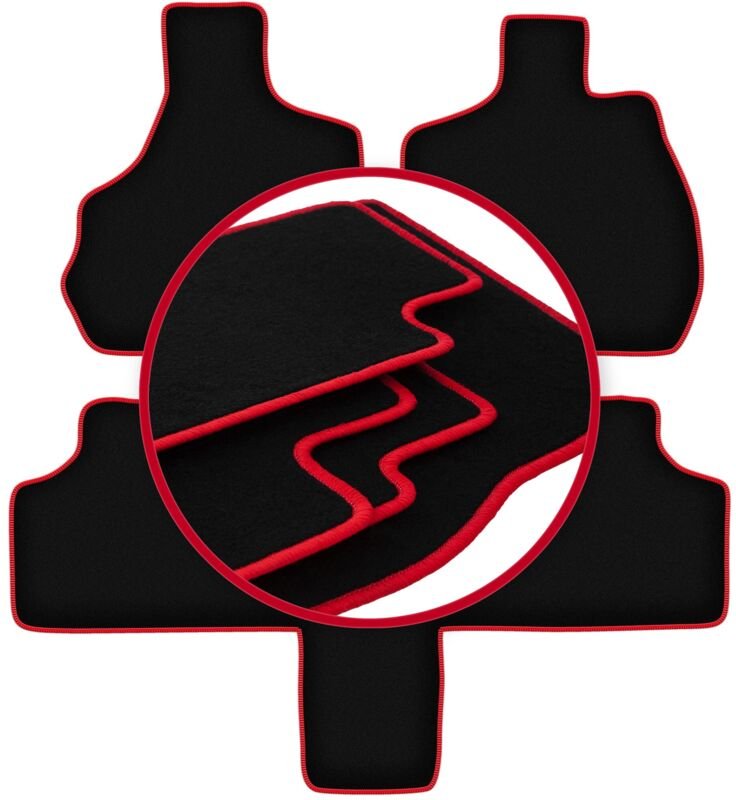 CARLUX-RED Autofußmatten für: Chrysler Voyager IV 7-Sitzer (2000-2008)