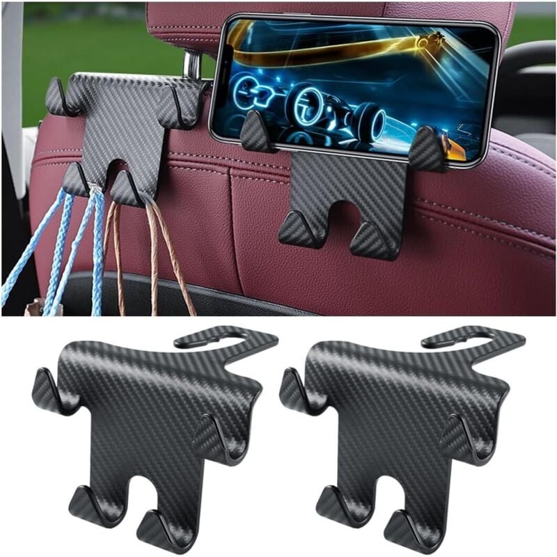 Thumbnail - Stück Autositz-Haken, universeller Auto-Kopfstützen-Haken, Sitz-Kopfstützen-Haken, zum Aufhängen von Kleidung, Handtasch...