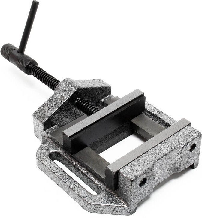 Wiltec Maschinenschraubstock 150 mm Backenbreite, Schraubstock für Werkstatt, Bohrmaschinenschraubstock als Spannwerkzeu...