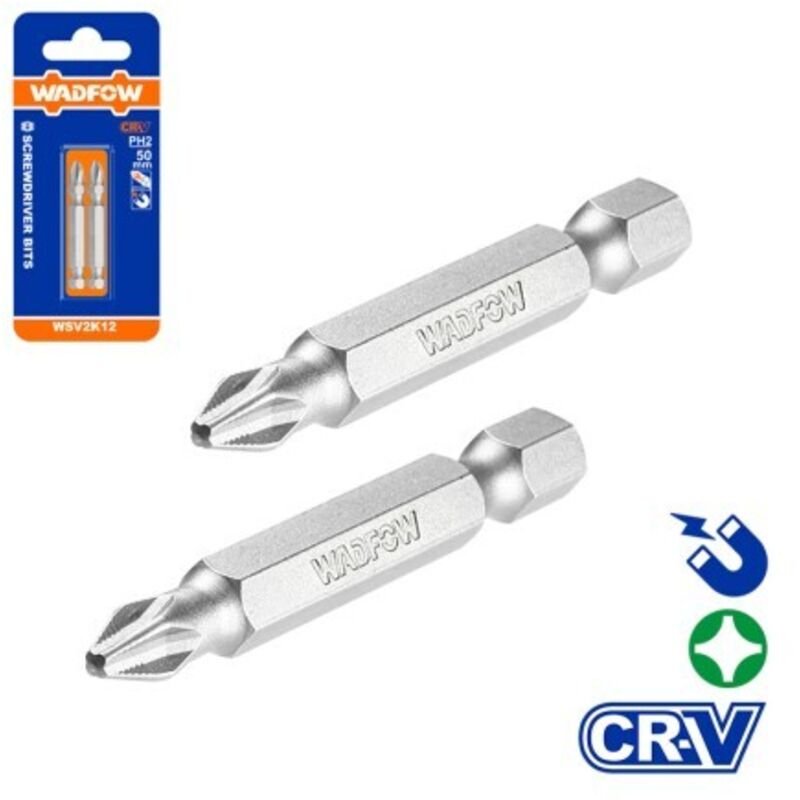 Satz 2stk. S2 Erweiterte Bits Phillips Ph3x50mm Tolsen