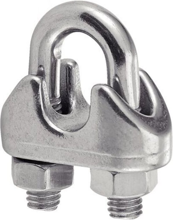 Thumbnail - Kabelklemme mit Schelle - Edelstahl A4 ØKabel 12mm - M8 - Stück