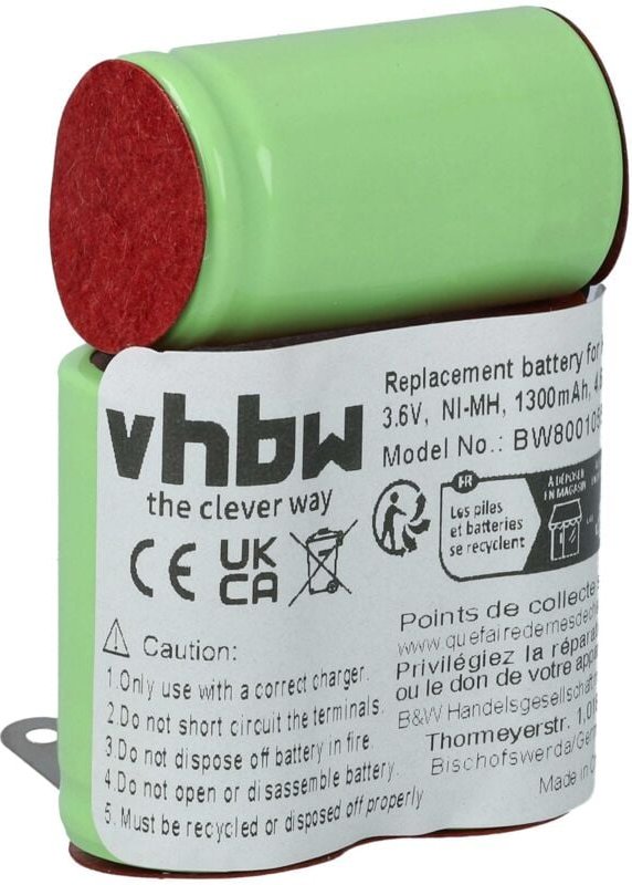 Vhbw - 1x Akku kompatibel mit Wella Xpert HS50 Tondeo eco xp Rasierer (1300 mAh, 1,2 v, NiMH) - Ersatz für N-500AC 2/3A