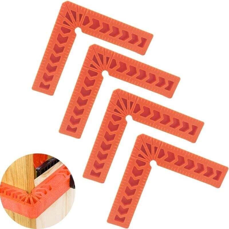 Positionierungswinkel, 6 Zoll 90-Grad-Positionierungsklemme, für Kisten, Türen, Bilderrahmen oder Schubladen (4 Stück)