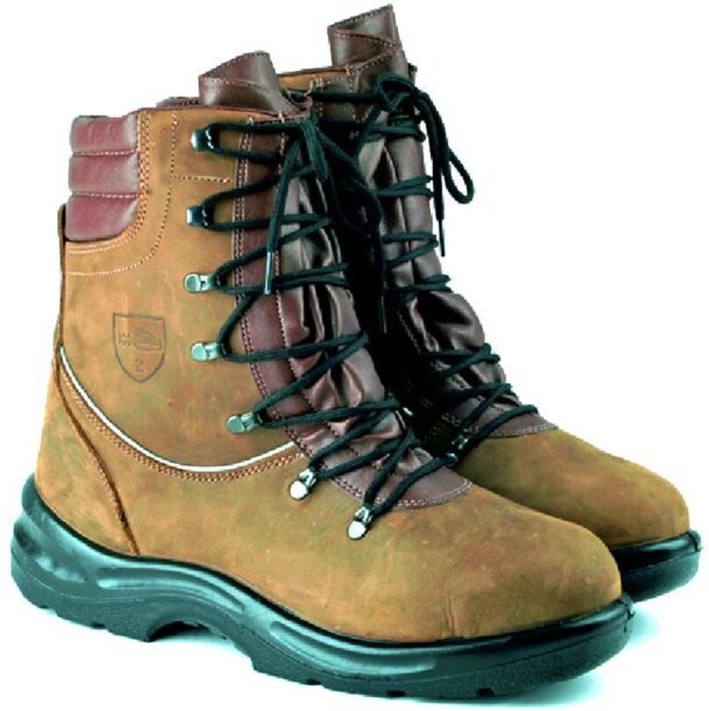 Thumbnail - Schnittfeste Stiefel aus Sämischleder für die Forstwirtschaft in verschiedenen Größen