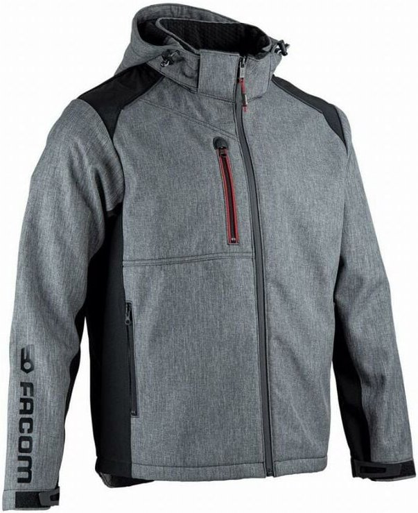 Softshelljacke FACOM Trial Schwarz/Grau Größe S - FXWW2020E-S
