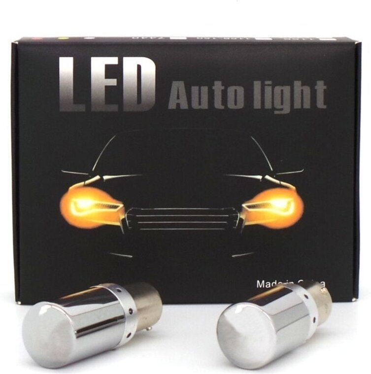 Stück LED-Lampen PY21W, BAU15S 12-24V ORANGE 100% Canbus