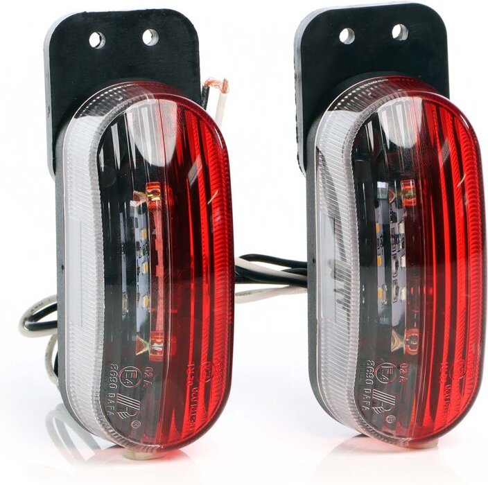 Wiltec - 2x 6 led Positionsleuchte, Umrissleuchte für Anhänger 2er Set, Begrenzungsleuchte für Wohnwagen, Anhängerbeleuc...