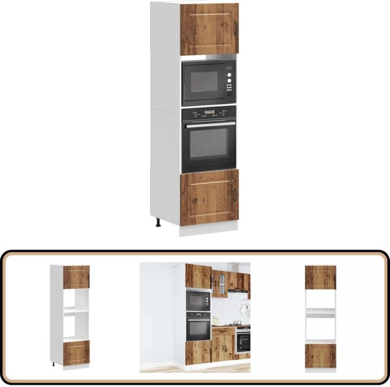 Thumbnail - Vidaxl - Herdumbauschränke 2 Stk. Lucca Altholz-Optik Holzwerkstoff