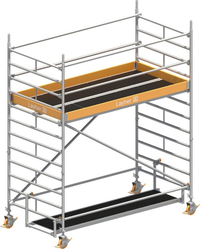 Layher Rollgerüst Uni Breit P2 mit Gerüststützenlänge 2,60m, 6,20m AH