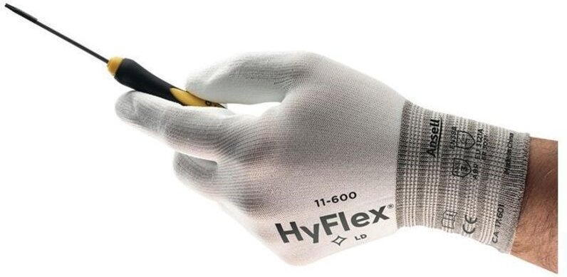Handschuhe HyFlex 11-600 Gr.7 weiß en 388 psa ii Nyl.m.PU Ansell