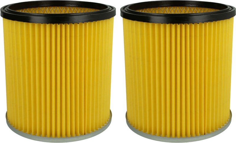 2x Faltenfilter kompatibel mit Kärcher nt 301 (1.722-121.0), nt 351 Staubsauger - Filter, Patronenfilter, Papier, gelb -...