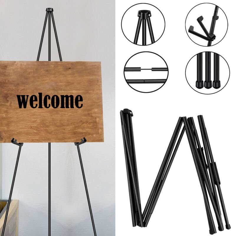 Dayplus - Portable Künstler Staffelei Stand schwarz Staffelei einstellbar Display für Hochzeit Malerei