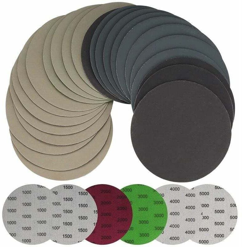 Thumbnail - CHOYCLIT 30 Stück 125 mm Nass- und Trockenschleifscheiben, runde Schleifscheiben, Körnung 1000/1500/2000/3000/4000/5000,...