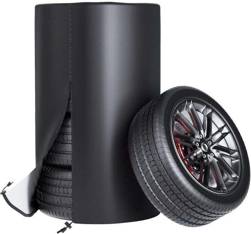 Lntyq - Universelle Reifenabdeckung, 85 x 120 cm Reifenaufbewahrungsabdeckung, 420D Oxford Schutzhülle für 4 Reifen, Rei...