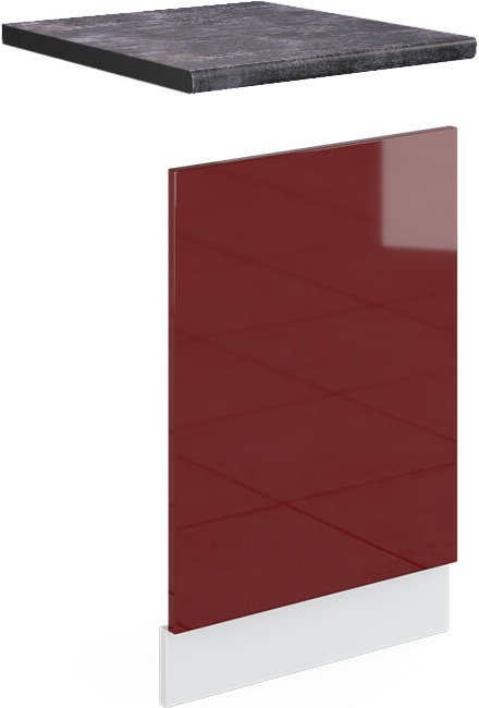 Vicco - Frontblende R-Line, Bordeaux Hochglanz, 45 cm , ap Anthrazit