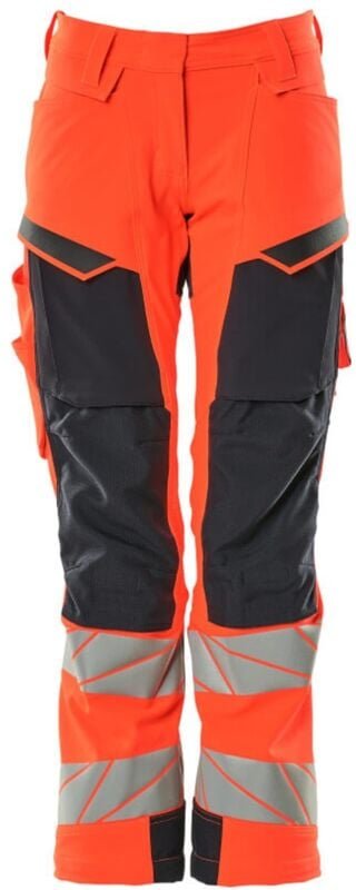 Thumbnail - Damen-Hose mit Knietaschen 19078-511-22210 Gr. 76C56 hi-vis rot/schwarzblau - Mascot
