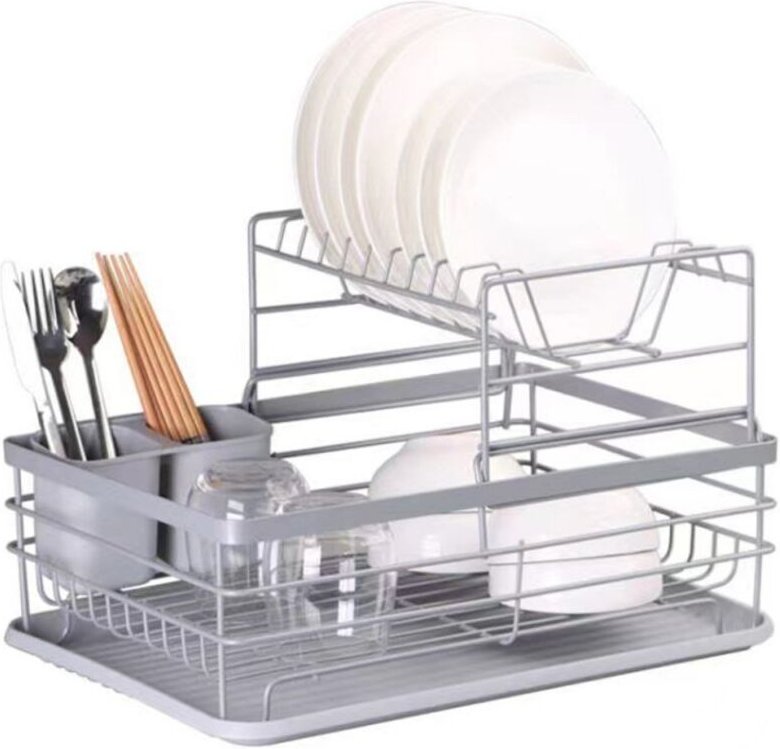 Geschirrtrockner mit Abtropffläche und Tablett E-8086