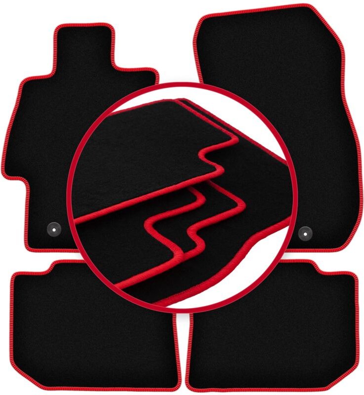 CARLUX-RED Autofußmatten für: Subaru Impreza V Fließheck, Kombi (2016-)