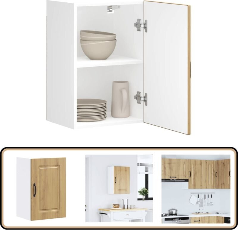 Küchen-Hängeschrank Kalmar Artisan-Eiche Holzwerkstoff - Vidaxl