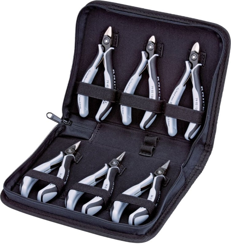 Knipex - 1 Stk. Elektronikzangen-Etui 6-teilig 00 20 16 p esd