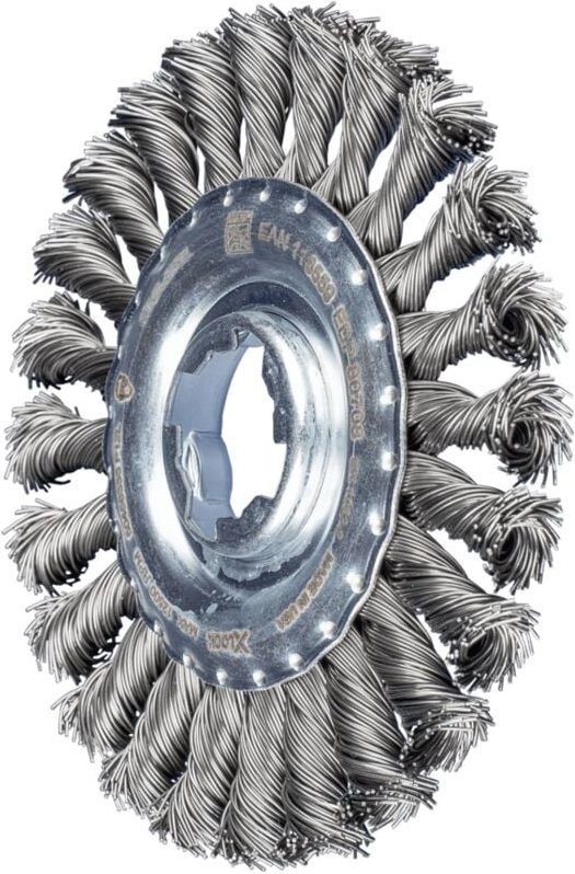 PFERD TOOLS Rundbürste gezopft RBG Ø 115x12 Bohrung 22,2 mm/X-LOCK Stahl-Draht-Ø 0,50mm Winkelschleifer