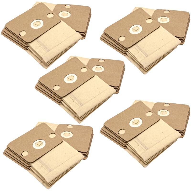 50x Staubsaugerbeutel kompatibel mit Rowenta ro 123, 1211, 1213, 1230, 1233 Staubsauger - Papier, 22cm x 16,5cm, Sandfar...