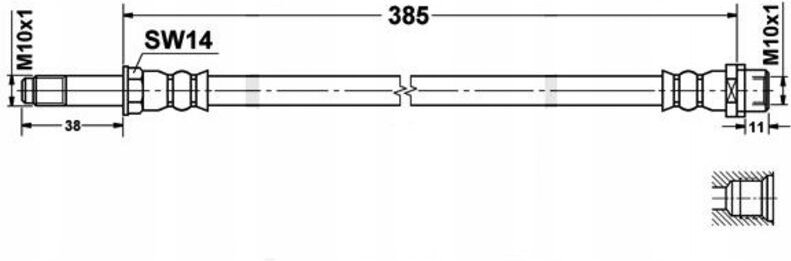 Flexibler Bremsschlauch: Hinterachse Mercedes Sprinter 906 Crafter