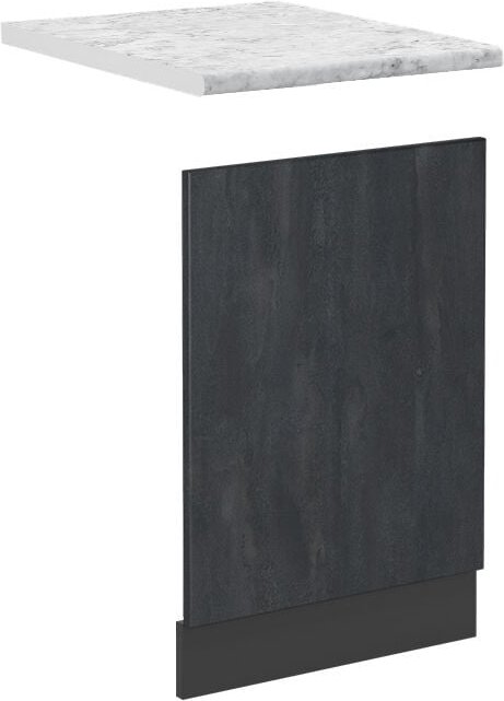 Küchenmöbel R-Line, Schwarz Beton, 45 cm AP Marmor, Vicco