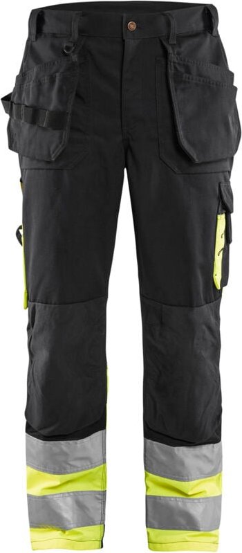 Thumbnail - Arbeitshose mit hoher Sichtbarkeit Handwerker 152913 - Schwarz/Neongelb 3XL - FR(54) - SE(C60) - Normen