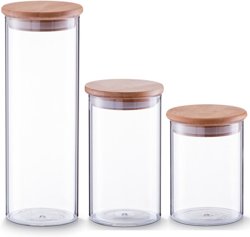 Vorratsglas mit Bamboodeckel - 1 Liter - Zeller