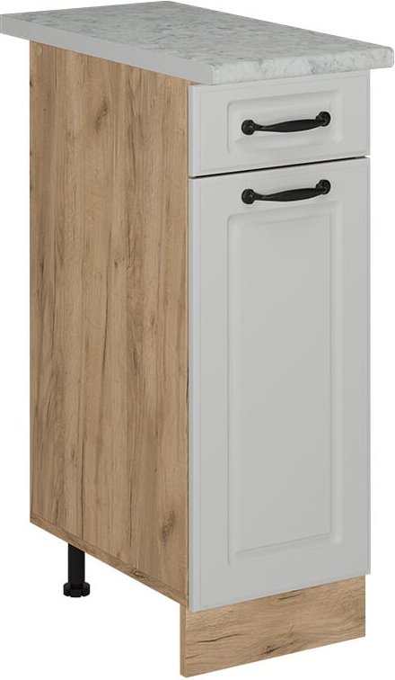 Thumbnail - Vicco - Küchenunterschrank R-Line, Weiß Landhaus, 30 cm ap Marmor