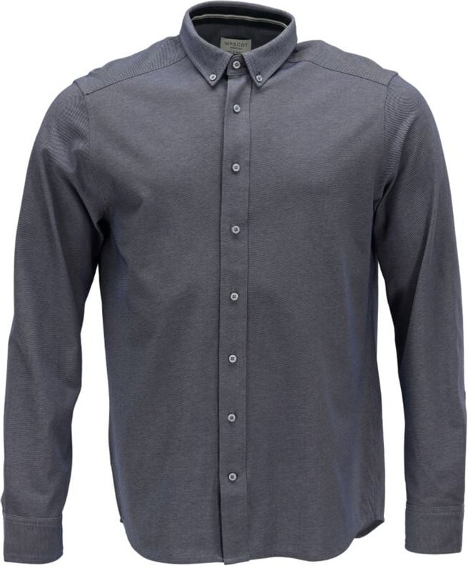 Hemd, moderne Passform, Stretch Gr. 41-42, blau-meliert - Mascot