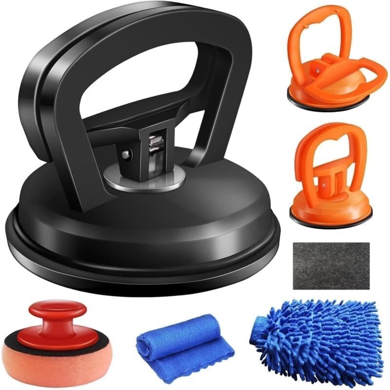 Thumbnail - 3er-Pack Auto-Dellenzieher, Auto-Dellenentfernungsset, Griffheber für Karosserie, Glas, Bildschirm, bewegliche Objekte (...