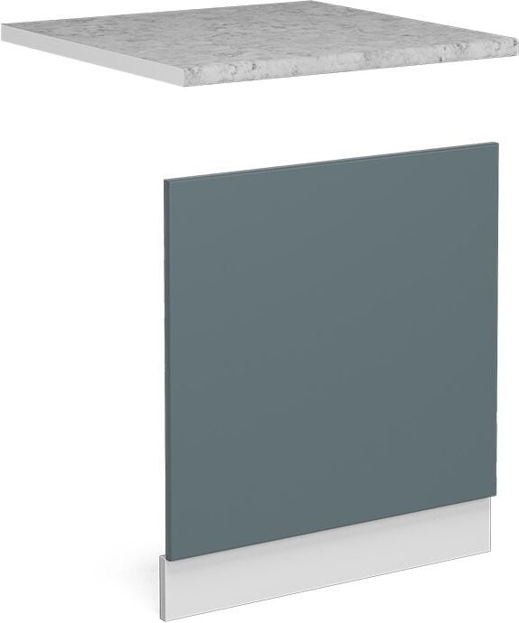 Vicco - Küchenmöbel R-Line, Blau-Grau, 60 cm , ap Marmor