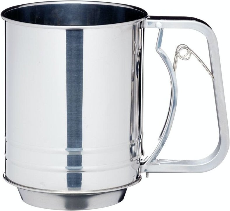 KitchenCraft Mehlsieb de Mehl mit Handgriff de Edelstahl, 3 Tassen