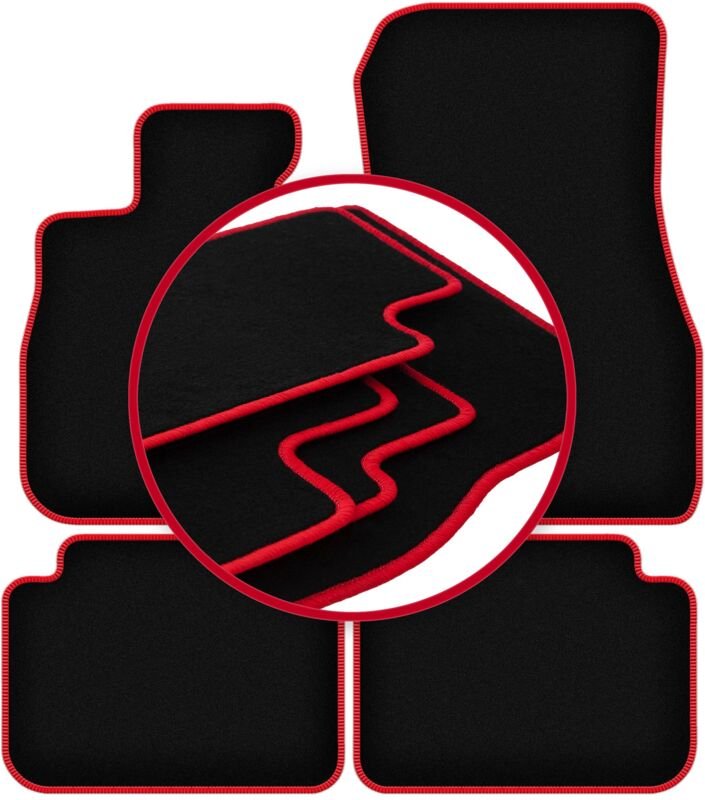 CARLUX-RED Autofußmatten für: BMW 8 G16 Gran Coupé (2019-2022)