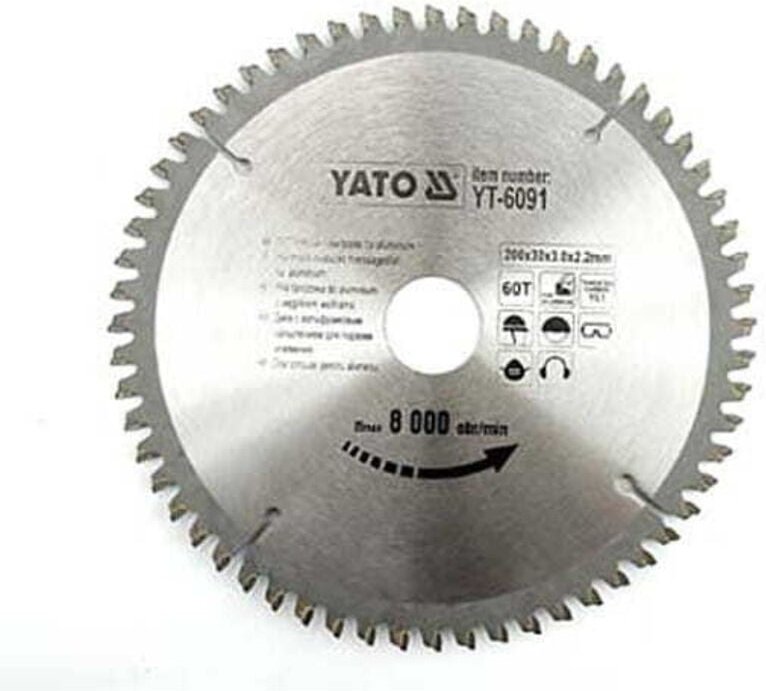 YATO KREISSÄGEBLATT FÜR ALUMINIUM 210x30mm 72-ZÄHNE 6093