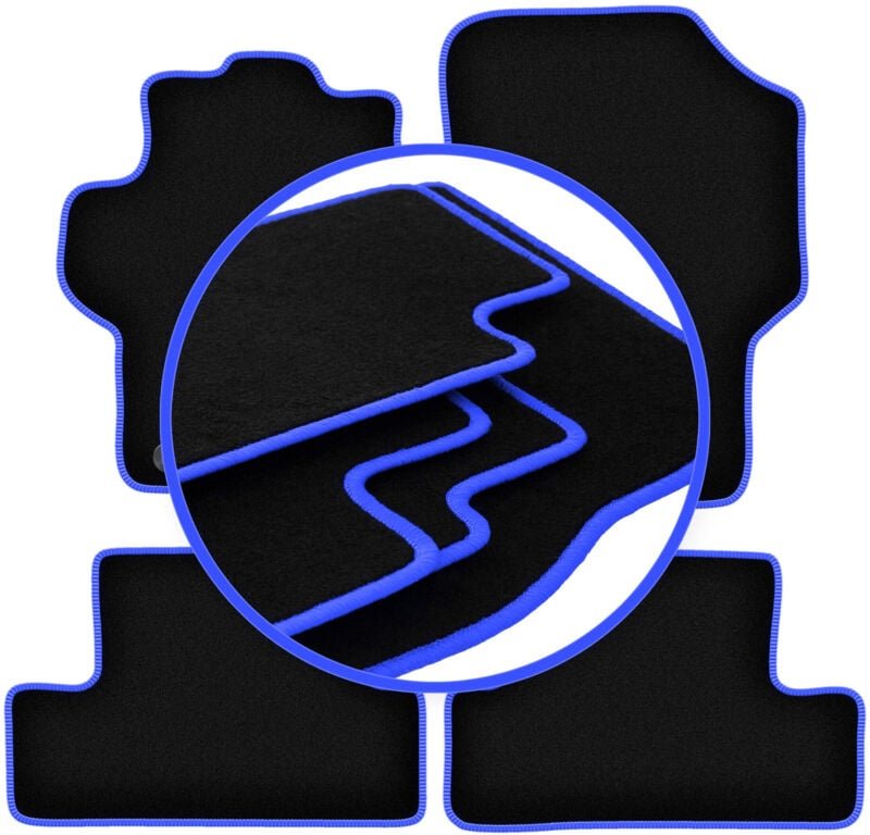 CARLUX-BLUE Autofußmatten für: Peugeot 1007 Minivan (2004-2009)