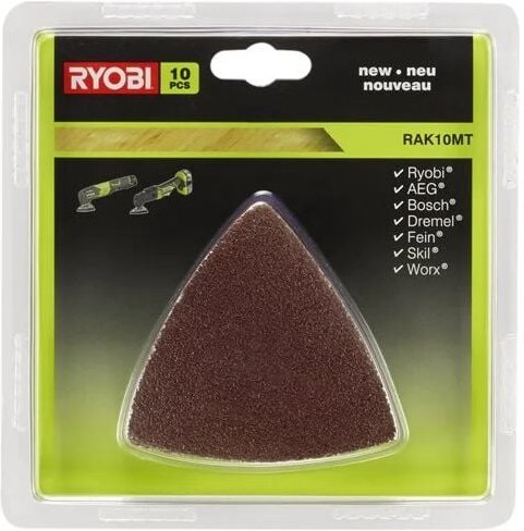 RAK10MT Kit 10 Universal-Schleifpapiere Multifunktionswerkzeug 60/80/120 - Ryobi